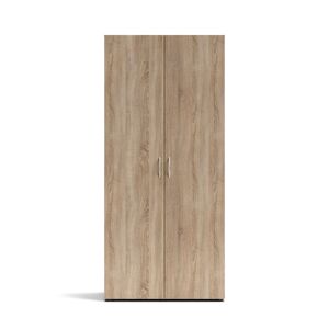 Toscohome Armoire en bois avec deux portes 80x177h cm sonoma oak colour - Seba