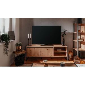 Toscohome Meuble TV 160x55h cm chêne et anthracite - Denver 54