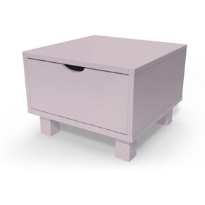 ABC MEUBLES Table de chevet bois Cube + tiroir - - Violet Pastel