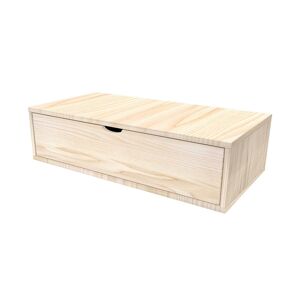 ABC MEUBLES Cube de rangement bois 100x50 cm + tiroir - - Brut