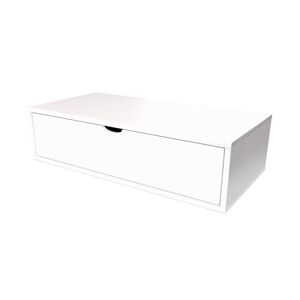 ABC MEUBLES Cube de rangement bois 100x50 cm + tiroir - - Blanc