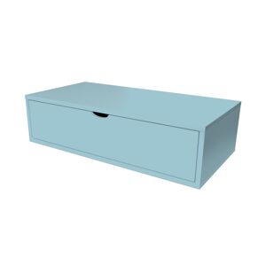 ABC MEUBLES Cube de rangement bois 100x50 cm + tiroir - - Bleu Pastel