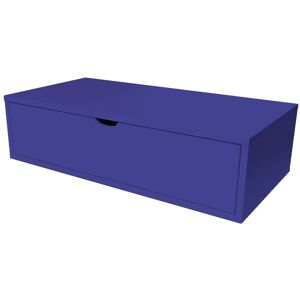 ABC MEUBLES Cube de rangement bois 100x50 cm + tiroir - - Bleu foncé - / - Bleu foncé