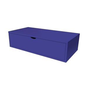 ABC MEUBLES Cube de rangement bois 100x50 cm + tiroir - - Bleu foncé