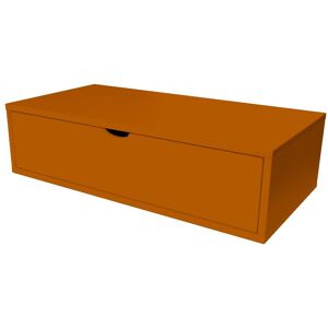 ABC MEUBLES Cube de rangement bois 100x50 cm + tiroir - - Chocolat - / - Chocolat