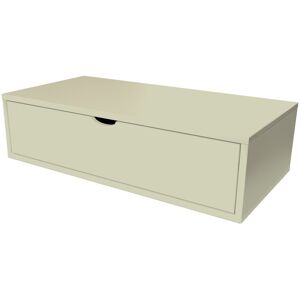 ABC MEUBLES Cube de rangement bois 100x50 cm + tiroir - - Moka - / - Moka