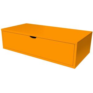 ABC MEUBLES Cube de rangement bois 100x50 cm + tiroir - - Orange - / - Orange