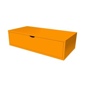 ABC MEUBLES Cube de rangement bois 100x50 cm + tiroir - - Orange