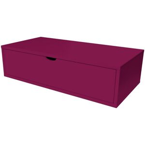 ABC MEUBLES Cube de rangement bois 100x50 cm + tiroir - - Prune