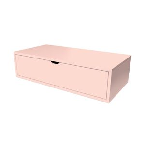 ABC MEUBLES Cube de rangement bois 100x50 cm + tiroir - - Rose Pastel - / - Rose Pastel