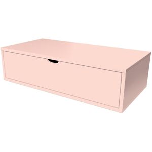 ABC MEUBLES Cube de rangement bois 100x50 cm + tiroir - - Rose Pastel