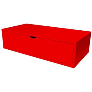 ABC MEUBLES Cube de rangement bois 100x50 cm + tiroir - - Rouge - / - Rouge