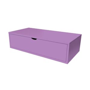 ABC MEUBLES Cube de rangement bois 100x50 cm + tiroir - - Lilas