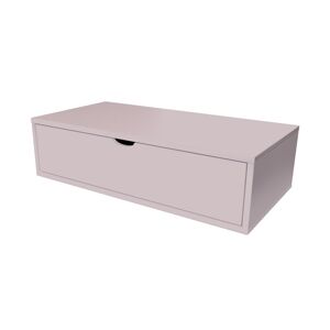 ABC MEUBLES Cube de rangement bois 100x50 cm + tiroir - - Violet Pastel