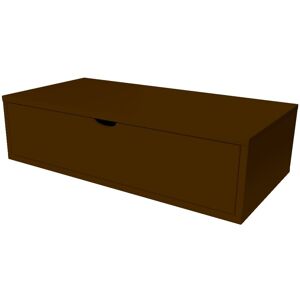 ABC MEUBLES Cube de rangement bois 100x50 cm + tiroir - - Wengé - / - Wengé