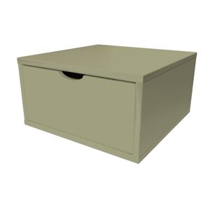 ABC MEUBLES Cube de rangement bois 50x50 cm + tiroir - - Taupe - / - Taupe