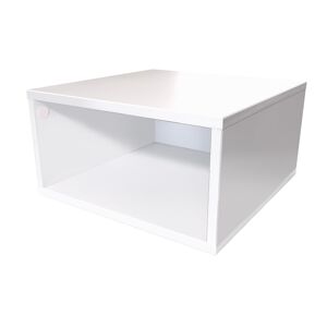 ABC MEUBLES Cube de rangement bois 50x50 cm - 50x50 - Blanc - 50x50 - Blanc