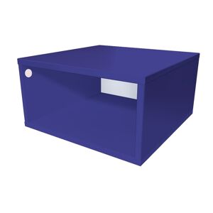 ABC MEUBLES Cube de rangement bois 50x50 cm - 50x50 - Bleu foncé - 50x50 - Bleu foncé