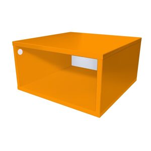 ABC MEUBLES Cube de rangement bois 50x50 cm - 50x50 - Orange - 50x50 - Orange