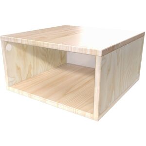 ABC MEUBLES Cube de rangement bois 50x50 cm - 50x50 - Vernis Naturel