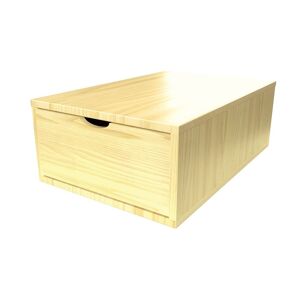 ABC MEUBLES Cube de rangement bois 75x50 cm + tiroir - - Miel