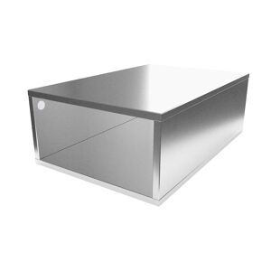 ABC MEUBLES Cube de rangement bois 75x50 cm - - Gris Aluminium