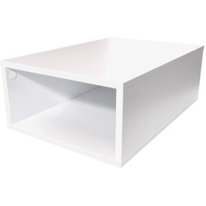 ABC MEUBLES Cube de rangement bois 75x50 cm - - Blanc - / - Blanc