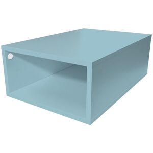 ABC MEUBLES Cube de rangement bois 75x50 cm - - Bleu Pastel - / - Bleu Pastel