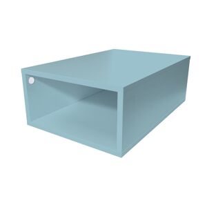 ABC MEUBLES Cube de rangement bois 75x50 cm - - Bleu Pastel