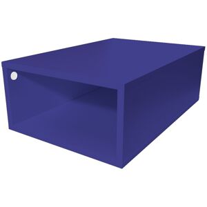 ABC MEUBLES Cube de rangement bois 75x50 cm - - Bleu foncé - / - Bleu foncé