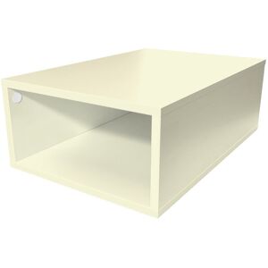 ABC MEUBLES Cube de rangement bois 75x50 cm - - Ivoire - / - Ivoire