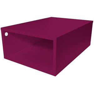 ABC MEUBLES Cube de rangement bois 75x50 cm - - Prune - / - Prune