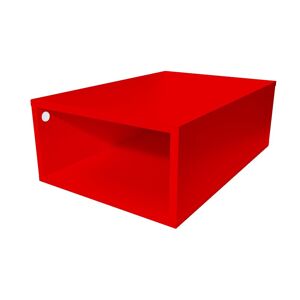 ABC MEUBLES Cube de rangement bois 75x50 cm - - Rouge - / - Rouge