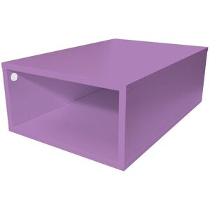 ABC MEUBLES Cube de rangement bois 75x50 cm - - Lilas