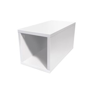 ABC MEUBLES Cube de rangement bois 25x50 cm - 25x50 - Blanc - 25x50 - Blanc