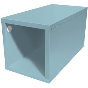 ABC MEUBLES Cube de rangement bois 25x50 cm - 25x50 - Bleu Pastel - 25x50 - Bleu Pastel