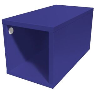 ABC MEUBLES Cube de rangement bois 25x50 cm - 25x50 - Bleu foncé