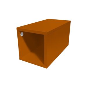 ABC MEUBLES Cube de rangement bois 25x50 cm - 25x50 - Chocolat