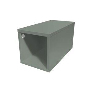 ABC MEUBLES Cube de rangement bois 25x50 cm - 25x50 - Gris - 25x50 - Gris