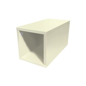 ABC MEUBLES Cube de rangement bois 25x50 cm - 25x50 - Ivoire - 25x50 - Ivoire