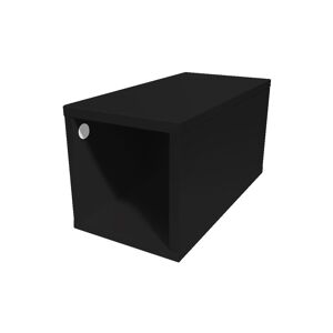 ABC MEUBLES Cube de rangement bois 25x50 cm - 25x50 - Noir - 25x50 - Noir