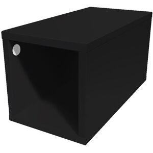 ABC MEUBLES Cube de rangement bois 25x50 cm - 25x50 - Noir