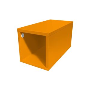 ABC MEUBLES Cube de rangement bois 25x50 cm - 25x50 - Orange - 25x50 - Orange