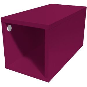 ABC MEUBLES Cube de rangement bois 25x50 cm 25x50 Prune