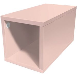 ABC MEUBLES Cube de rangement bois 25x50 cm - 25x50 - Rose Pastel - 25x50 - Rose Pastel