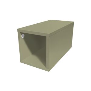 ABC MEUBLES Cube de rangement bois 25x50 cm - 25x50 - Taupe - 25x50 - Taupe