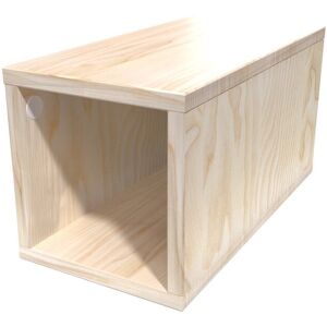 ABC MEUBLES Cube de rangement bois 25x50 cm - 25x50 - Vernis Naturel - 25x50 - Vernis Naturel