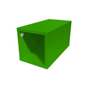 ABC MEUBLES Cube de rangement bois 25x50 cm - 25x50 - Vert - 25x50 - Vert