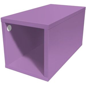 ABC MEUBLES Cube de rangement bois 25x50 cm - 25x50 - Lilas - 25x50 - Lilas