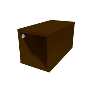 ABC MEUBLES Cube de rangement bois 25x50 cm - 25x50 - Wengé